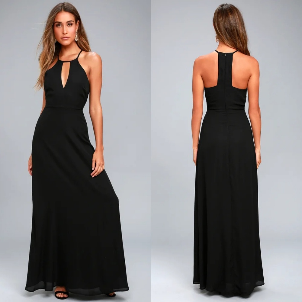 Lulu's Beauty and Grace Black Maxi Dress